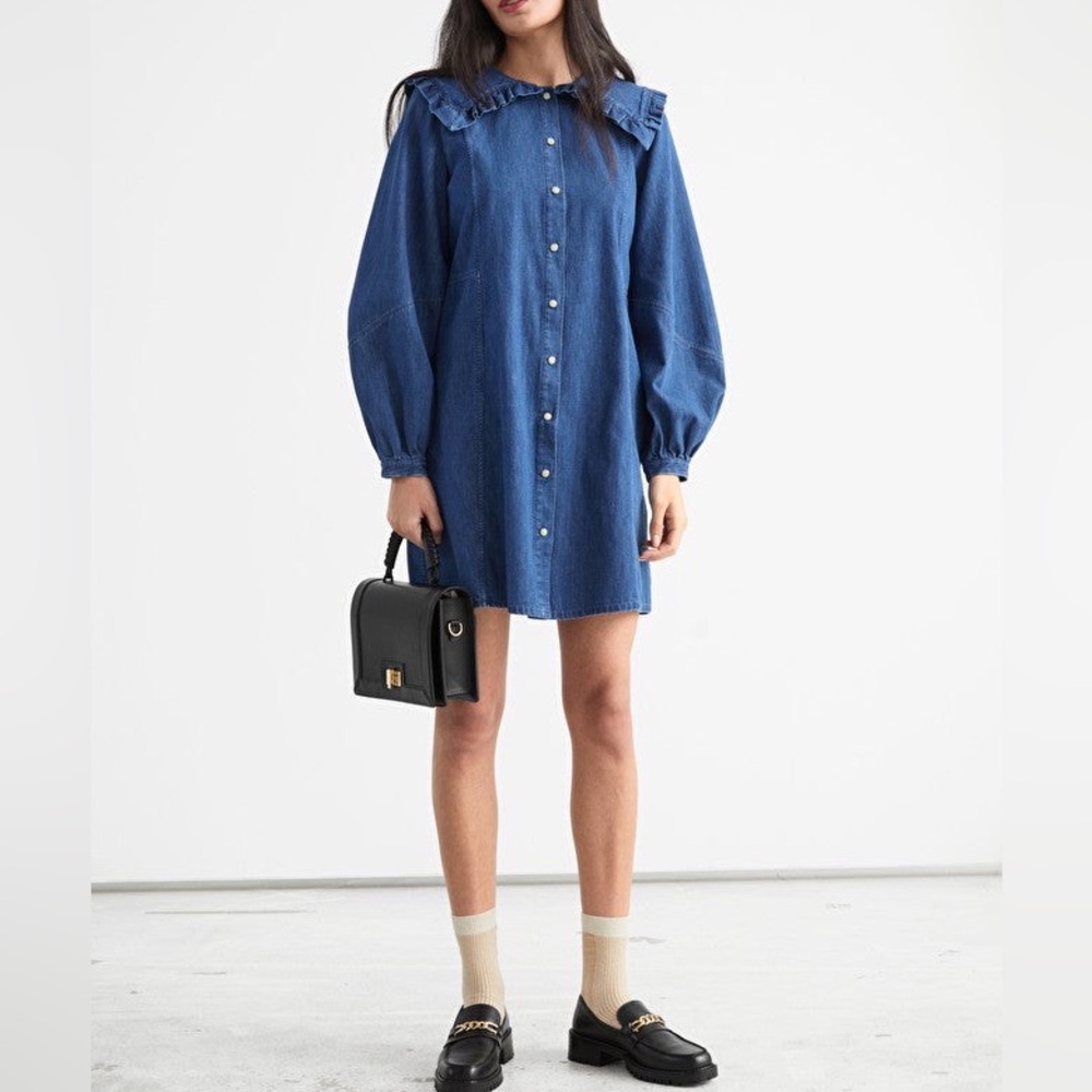 Collared Denim Dress